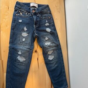 Abercrombie Kids Navy Distressed Boyfriend Jeans